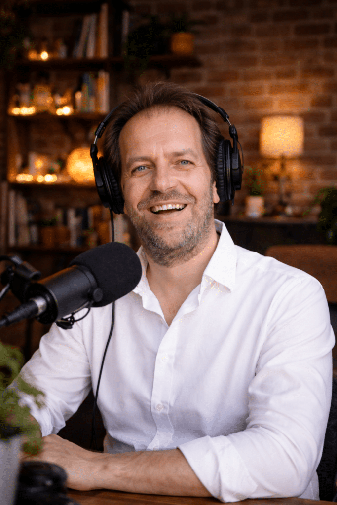 ric Bensoussan relationship coach recording podcast on emotional safety and nervous system healing